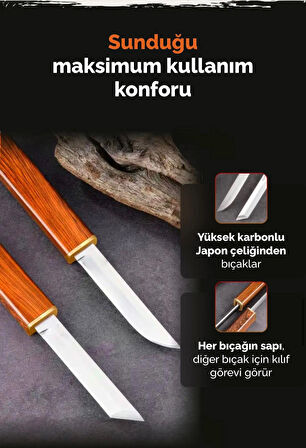 2'si 1 arada JAPON BIÇAKLARI EJDERHA & KAPLAN