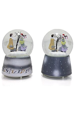 Işıklı Müzikli Püskürtmeli Kar Küresi 16 Cm