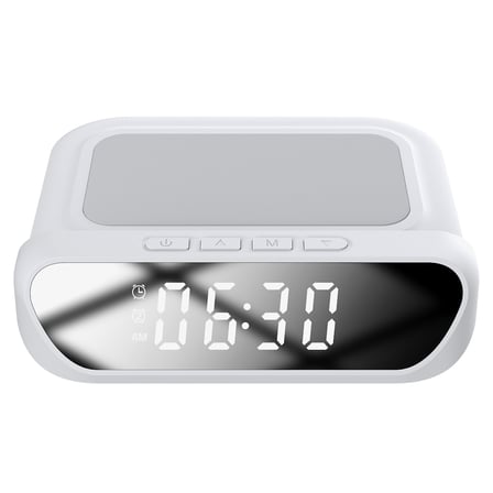 S-Link Sl-Cw18 Beyaz Telefon Uyumlu 15W Lcd Ekran Double Alarmlı Kablosuz Şarj Cihazı