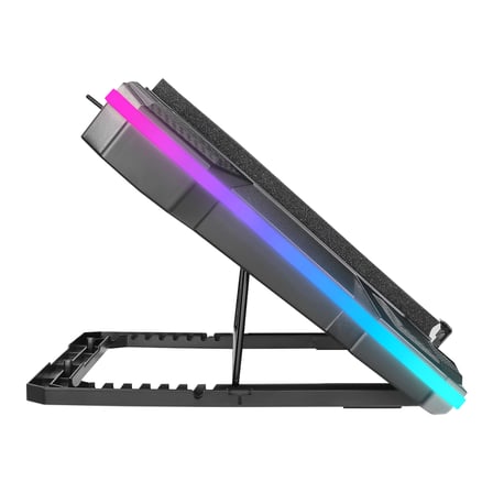 Rampage S49 Cyclone Siyah 10 Mode Rgb 140-140Mm 1Fanlı 14-19" Led Ekranlı Notebook Soğutucu Stand
