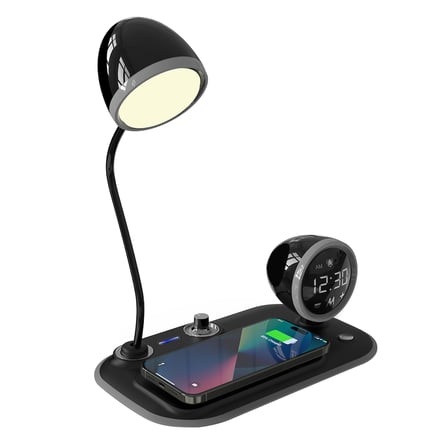 S-Link Sl-Cw21 Siyah Telefon Uyumlu Fast Şarj 15W Ayarlanabilir Led Işıklı Masa Lambası
