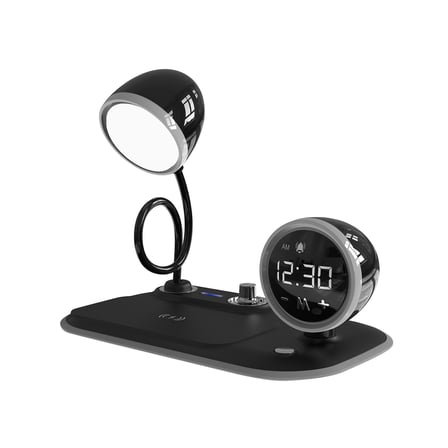 S-Link Sl-Cw21 Siyah Telefon Uyumlu Fast Şarj 15W Ayarlanabilir Led Işıklı Masa Lambası