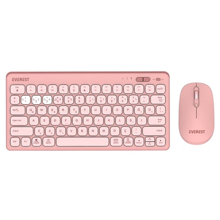 Everest Lumi Km-Bt903 Pembe 3İn1 3 Bt + 2.4 1600Dpi Q Kablosuz Klavye + Mouse Set