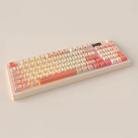 Everest Kb-85 Silent Pro Kablosuz Bej-Pembe-Turuncu Sessiz Rgb Wireless 2.4Ghz Q Oyuncu Klavyesi