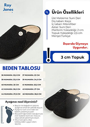 Berlin 6800 Orijinal İtalyan Keçe Unisex Terlik