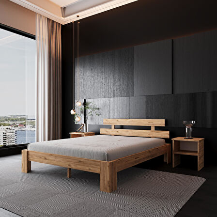 Lotus Atlantik Mdf Set Karyola |Tek Ve Çift Kişilik Yatak Uyumlu, Kolay Kurulum 