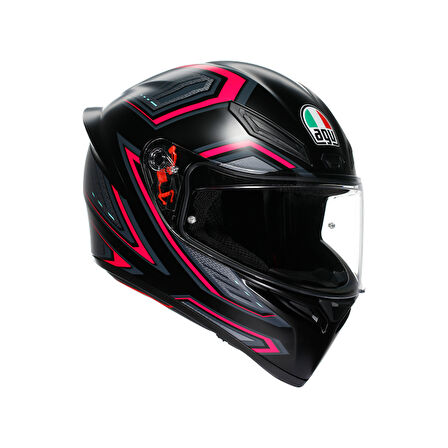 AGV KASK/K1 S E2206 SLING MATT BLACK PINK CONFİGURATİON