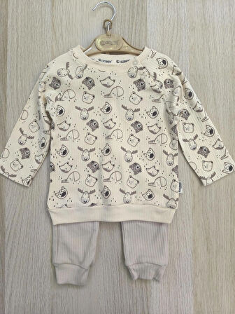 Laura baby 2 Çıtçıtlı Yaka 2 li Bebek Takım