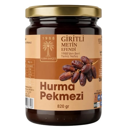 Hurma Pekmezi 820 gr - 1988'den Beri Geleneksel Giritli Metin Efendi
