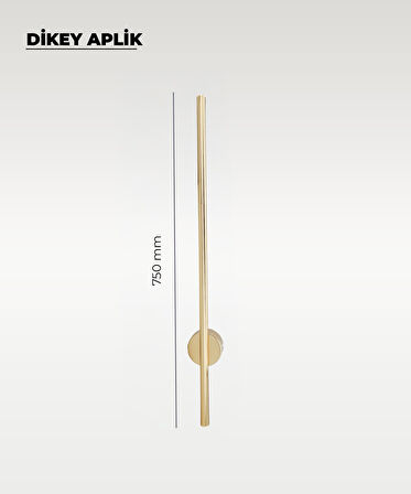 12W Gold Dikey Aplik - Gün Işığı