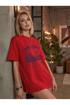 Unisex Rome Italy Baskılı Tasarım Tshirt