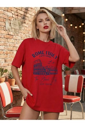 Unisex Rome Italy Baskılı Tasarım Tshirt