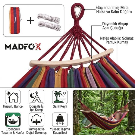 Madfox Tree Bed Lightweight Canvas Hamak