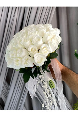 incili gül Gelin Buketi Özel tasarim