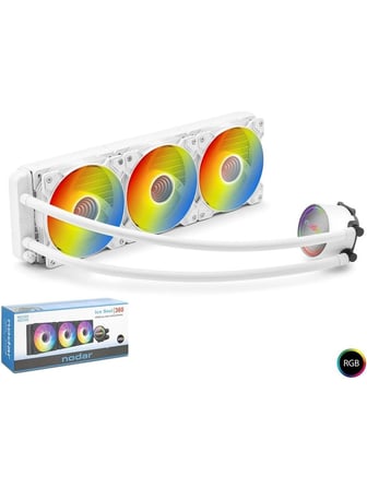 Nodar Nd2506 Sıvı Soğutma Fan 360 Argb 36Cm Beyaz