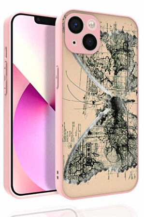 Apple iPhone 13 Kılıf Desenli Kamera Korumalı Nora Silikon Kapak
