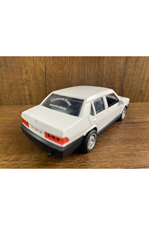 Beyaz Doğan Şahin Metal Çek Bırak Oyuncak Araba Tofaş Şahin Model Araç Kapıları Açılır Klasik Araba