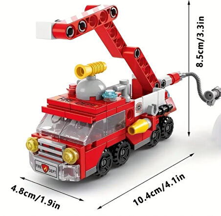 142 Parça İtfaiye Arabası Yapı Blokları Lego