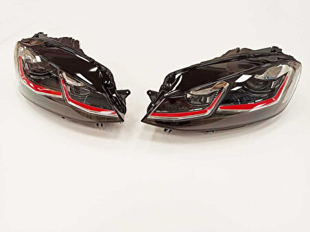 Volkswagen Golf 7.5 MK7.5 2018-2020 J Led Far Gtı Kırmızı