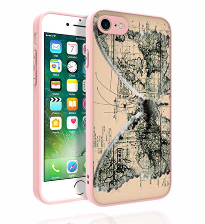 Apple iPhone SE 2022 Kılıf Desenli Kamera Korumalı Nora Silikon Kapak