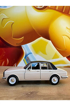 1973 Model Anadol Klasik Nostalji Diecast Araba Beyaz Sesli Işıklı Açılan Kapılar Havalı Korna