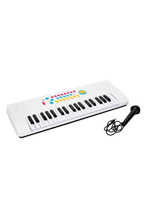 Oyuncak 37 Tuşlu Mikrofonlu Org - Eğitici Çocuk Müzik Aletleri Oyuncak Eğitici Org Demo Şarkı-Ritim