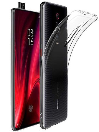 Gpack Xiaomi Mi 9T Kılıf Süper Silikon Yumuşak Arka KorumaNano Glass