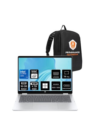 OmniBook 5 Flip Intel Core 5 120U 16GB 4TB SSD 14" 2K IPS W11P Dokunmatik Dizüstü Bilgisayar & PER4 Çanta