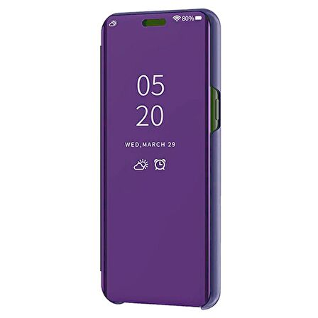 Samsung Galaxy A20 Aynalı Kapaklı Lüx Kılıf