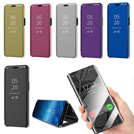 Xiaomi Mi CC9E Aynalı Kapaklı Lüx Kılıf