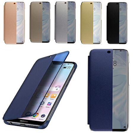 Huawei Mate 30 Pro Yarım Cam Kapaklı Kılıf