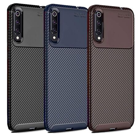 Xiaomi Mi 9 Karbon Desenli Negro Silikon Kılıf