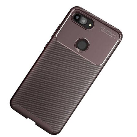 Xiaomi Mi 8 Lite Karbon Desenli Negro Silikon Kılıf