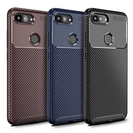 Xiaomi Mi 8 Lite Karbon Desenli Negro Silikon Kılıf