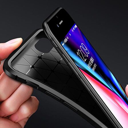 Apple Iphone 6 Karbon Desenli Negro Silikon Kılıf