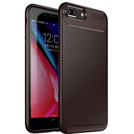 Apple Iphone 7 Plus / 8 Plus Karbon Desenli Negro Silikon Kılıf