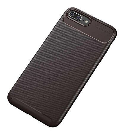 Apple Iphone 7 Plus / 8 Plus Karbon Desenli Negro Silikon Kılıf
