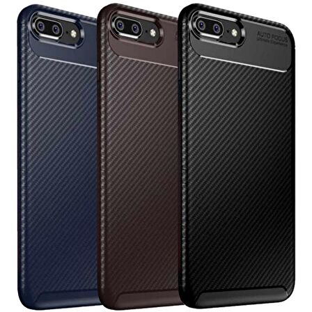 Apple Iphone 7 Plus / 8 Plus Karbon Desenli Negro Silikon Kılıf