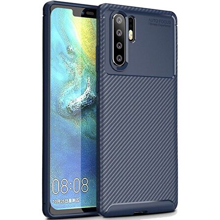 Huawei P30 Pro Karbon Desenli Negro Silikon Kılıf
