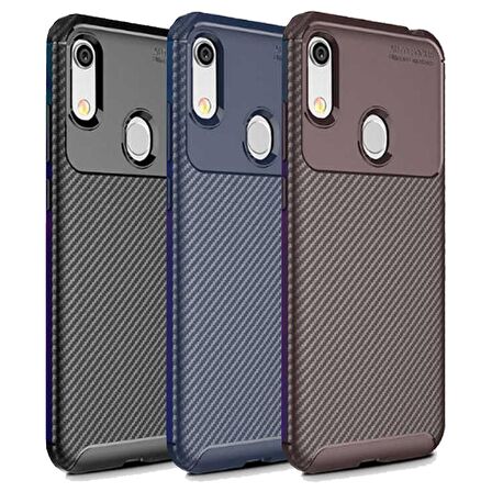 Huawei Y6 2019 Karbon Desenli Negro Silikon Kılıf