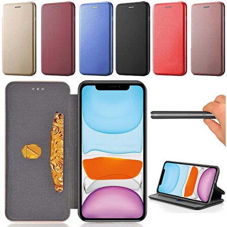 Apple Iphone 11 Pro Max Kart Cepli Lüx Cüzdan Kılıf
