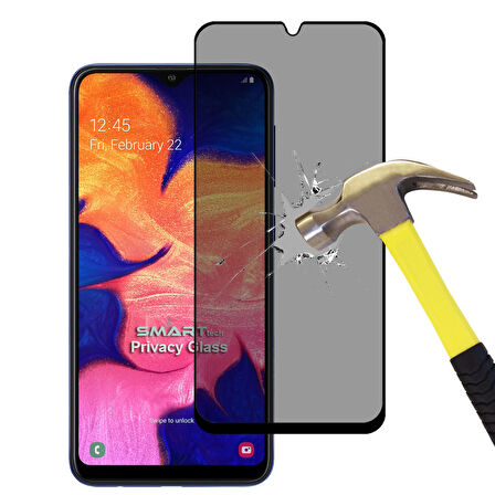 Samsung Galaxy A10 Yandan Görünmeyen 5D Hayalet Ekran Koruyucu
