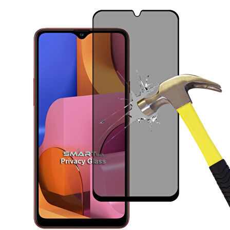Samsung Galaxy A20S Yandan Görünmeyen 5D Hayalet Ekran Koruyucu