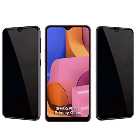 Samsung Galaxy A20S Yandan Görünmeyen 5D Hayalet Ekran Koruyucu