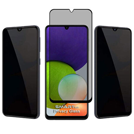 Samsung Galaxy A22 Yandan Görünmeyen 5D Hayalet Ekran Koruyucu
