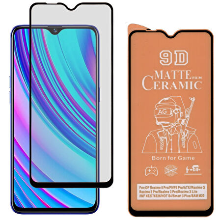 Oppo A7X Tam Kaplayan 9D Mat Seramik Nano Cam Ekran Koruyucu 