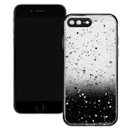 Apple Iphone 7/8 Plus Simli Şeffaf Sert Slikon Kılıf