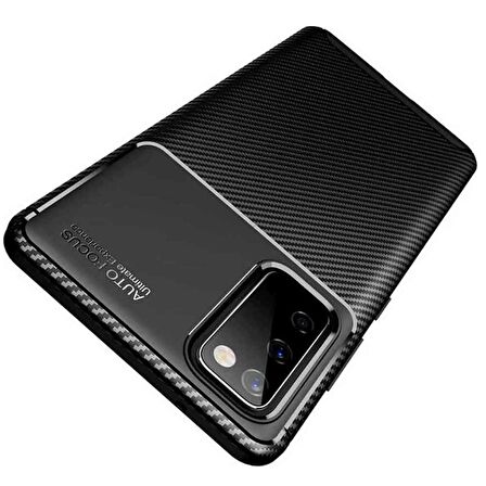 Samsung Galaxy S20 Karbon Desenli Negro Silikon Kılıf
