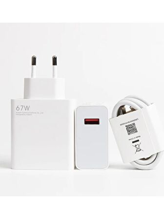 Xiaomi Type-C 67 Watt Hızlı Şarj Aleti Beyaz