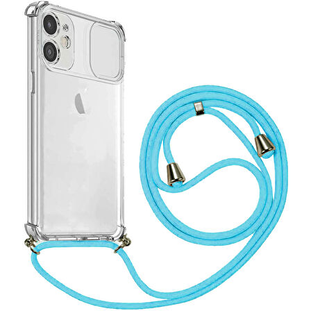 Apple iPhone 11 İp Askılı Şeffaf Kamera Korumalı Kılıf